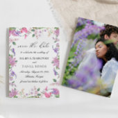 Save The Date Elégant Lilac Aquarelle Mariage
