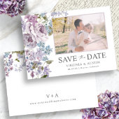 Save The Date Elegant Lilac Mariage Photo