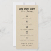 Save The Date Elegant Long Story Short Romantic Timeline Wedding (Devant)