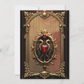 Save The Date Élégant luxueux emblème du coeur (Dos)