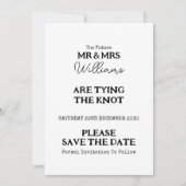 Save The Date Élégant M. Et Mme Mariage Photo (Devant)