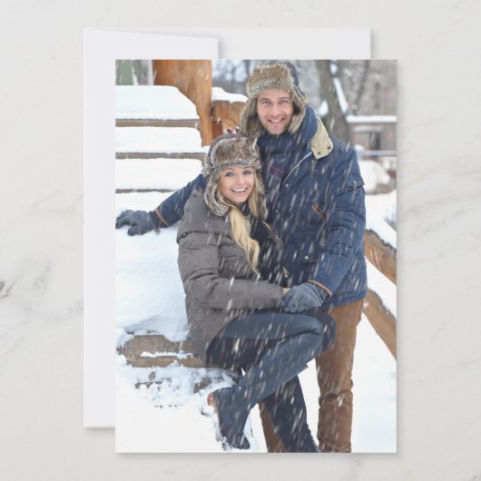 Save The Date Élégant M. Et Mme Mariage Photo (Dos)