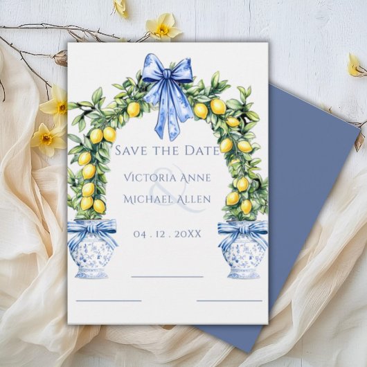 Save The Date Élégant Mariage Arc Lemon Grove Enregistrer La Dat