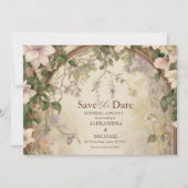 Save The Date Élégant Mariage Art Nouveau (Devant)