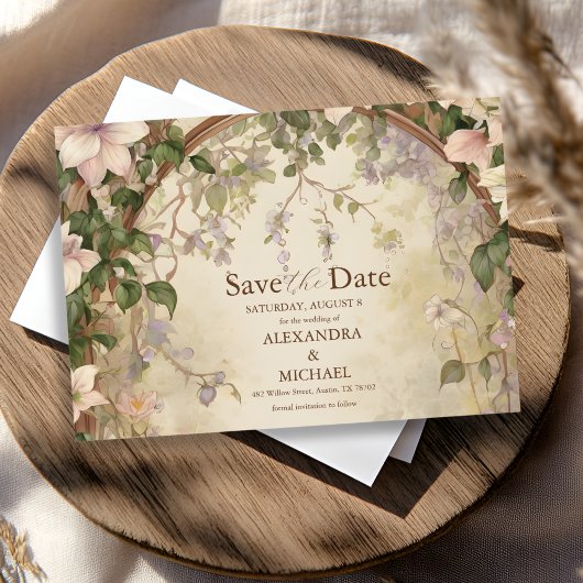 Save The Date Élégant Mariage Art Nouveau