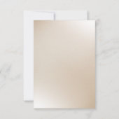 Save The Date Élégant Mariage blanc (Dos)