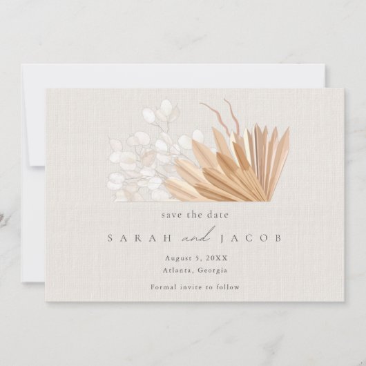 Save The Date Elegant Mariage Boho (Devant)
