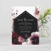 Save The Date Élégant Mariage Bourgogne (Debout devant)