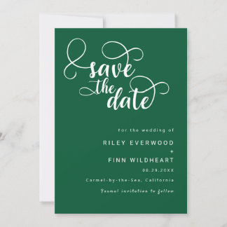 Save The Date Elégant mariage classique enregistrer la date Invi