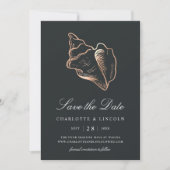 Save The Date Élégant Mariage conc de cuivre (Devant)