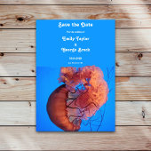 Save The Date Élégant Mariage côtier marin de méduse marine