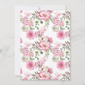 Save The Date Élégant Mariage d'aquarelle rose (Dos)