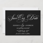 Save The Date Élégant Mariage de calligraphie simple Enregistrer (Devant)