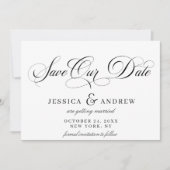 Save The Date Élégant Mariage de calligraphie simple Enregistrer (Devant)