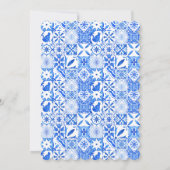 Save The Date Élégant mariage de chinoiserie Blue White Flower (Dos)