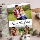 Save The Date Élégant Mariage de collection photo Script moderne