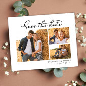Save The Date Élégant Mariage de collection photo Script moderne