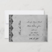 Save The Date Élégant mariage de dentelle gothique Sauvez la dat (Devant)
