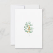 Save The Date Élégant Mariage de feuillage de verdure (Dos)