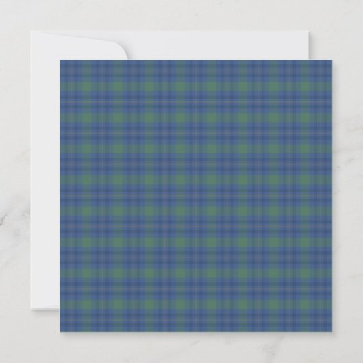 Save The Date Élégant Mariage de forêt d'hiver Monogram Tartan (Dos)