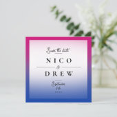 Save The Date Élégant Mariage de la fierté bisexuelle (Debout devant)