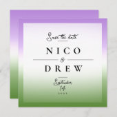 Save The Date Élégant Mariage de la Queer Pride (Devant / Derrière)