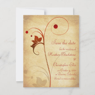 Save The Date Elégant mariage de la vigne de Berries Enregistrer
