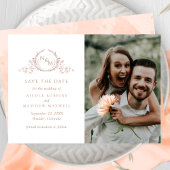 Save The Date Élégant Mariage de monogramme de poche photo
