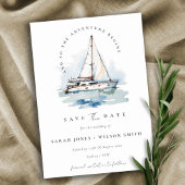 Save The Date Elégant Mariage de navigation de plaisance Dusky