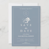 Save The Date Élégant Mariage de palmier à main (Devant)