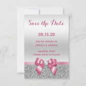 Save The Date Élégant Mariage de Parties scintillant romantique  (Devant)