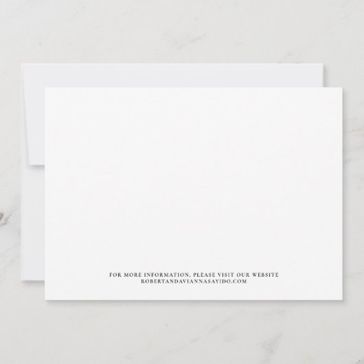 Save The Date Élégant Mariage de photos en rouge de Bourgogne (Dos)