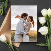 Save The Date Élégant Mariage de photos et d'esperluette de scri