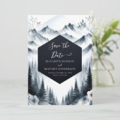 Save The Date Élégant Mariage de Pine Mountain (Debout devant)