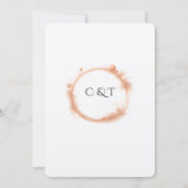 Save The Date Élégant Mariage de pointes d'éclaboussure de scrip (Dos)