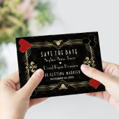 Save The Date Élégant Mariage de poker Gatsby Casino Royale Vega