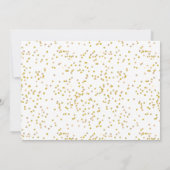 Save The Date Élégant Mariage de script chic Confetti Gold Dust (Dos)