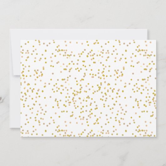 Save The Date Élégant Mariage de script chic Confetti Gold Dust (Dos)