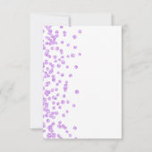 Save The Date Élégant Mariage de script Confetti violet (Dos)