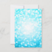 Save The Date Élégant Mariage de script Turquoise Bokeh Lumières (Dos)