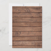 Save The Date Élégant mariage en bois rustique  (Dos)