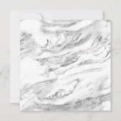 Save The Date Elégant mariage en marbre argenté Enregistrer la d (Dos)