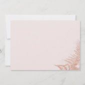 Save The Date Élégant Mariage en terracotta en laiton Pampas (Dos)