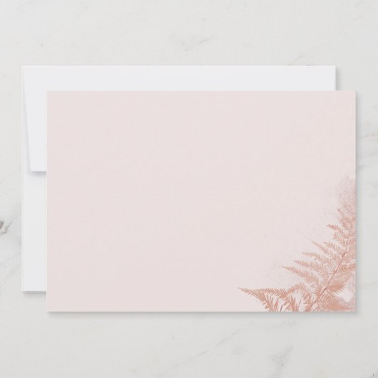 Save The Date Élégant Mariage en terracotta en laiton Pampas (Dos)