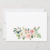 Save The Date Élégant Mariage Eucalyptus Blush Fleurs Roses (Dos)