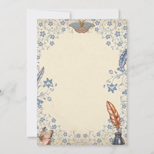 Save The Date Élégant Mariage floral (Dos)