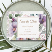 Save The Date Elégant mariage floral aquarelle