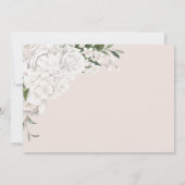 Save The Date Élégant Mariage floral blanc (Dos)