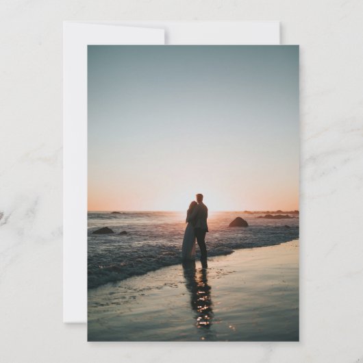 Save The Date Élégant Mariage floral blanc et jaune (Dos)