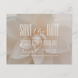 Save The Date Elégant Mariage floral blanc Sauvons la date